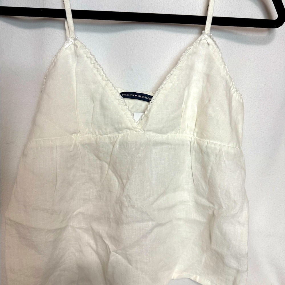 New with Tags Brandy Melville Edith Linen Top. One Size.